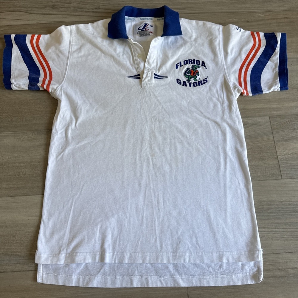 Vintage 90's Logo Athletic Florida Gators Embroidered Logo Polo Shirt Mens Large